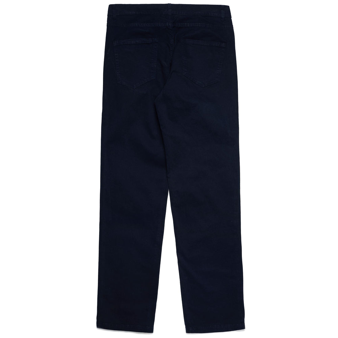 Navy Blue Men's Slim Fit 5-Pocket Pants in Stretch Gabardine main