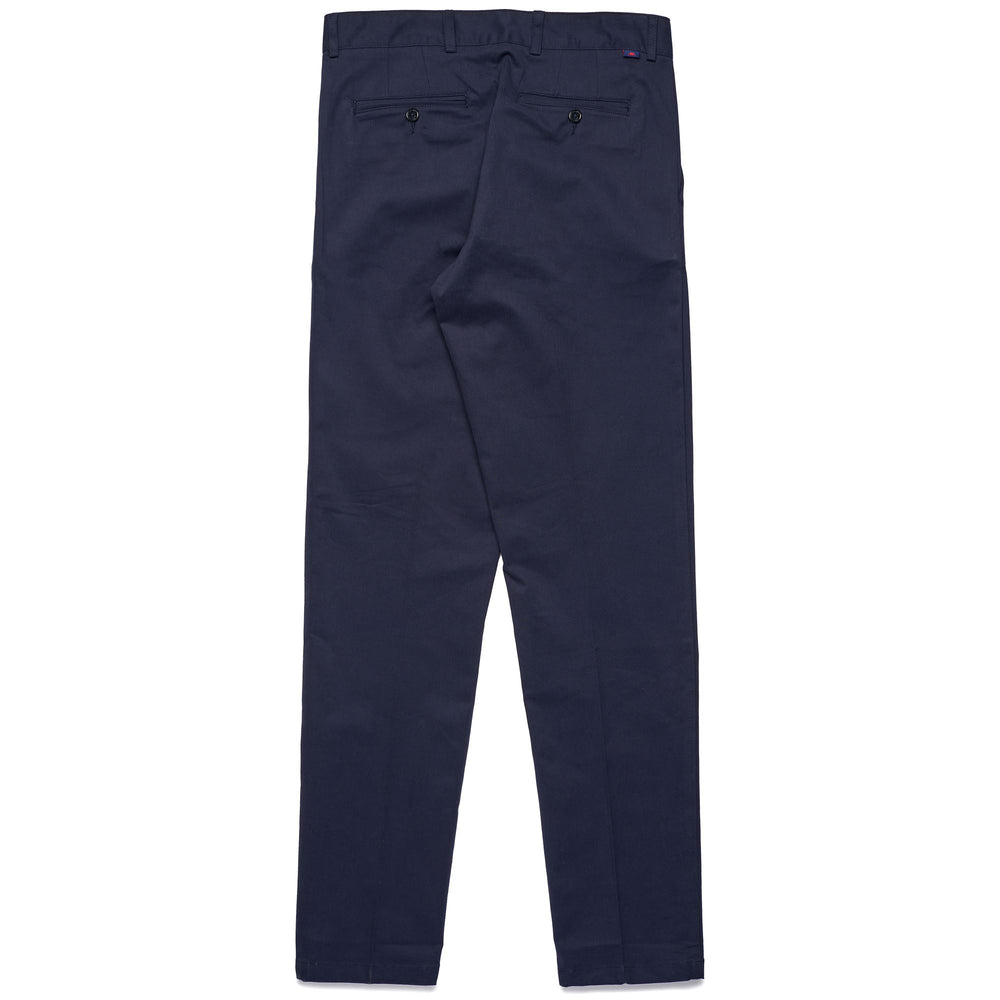 Pantalones chinos ajustados de gabardina elástica azul marino para hombre 02