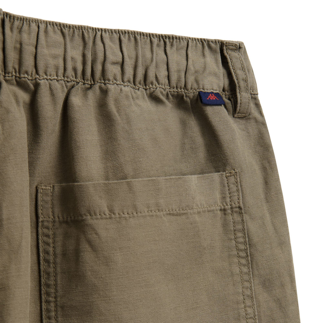 Short chino classique pour homme, en lin mélangé vert main