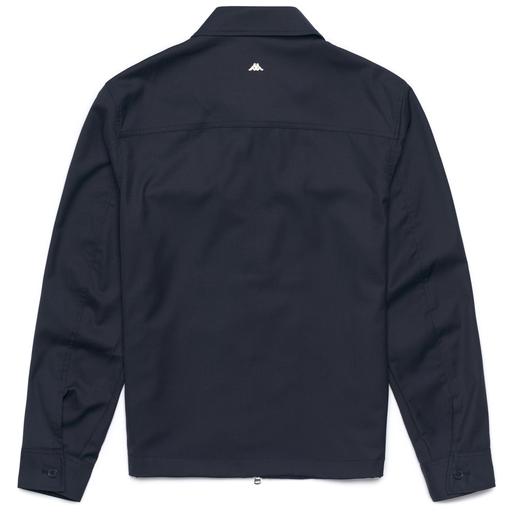 Marine Blue Men's Overshirt with Chest Pockets 02