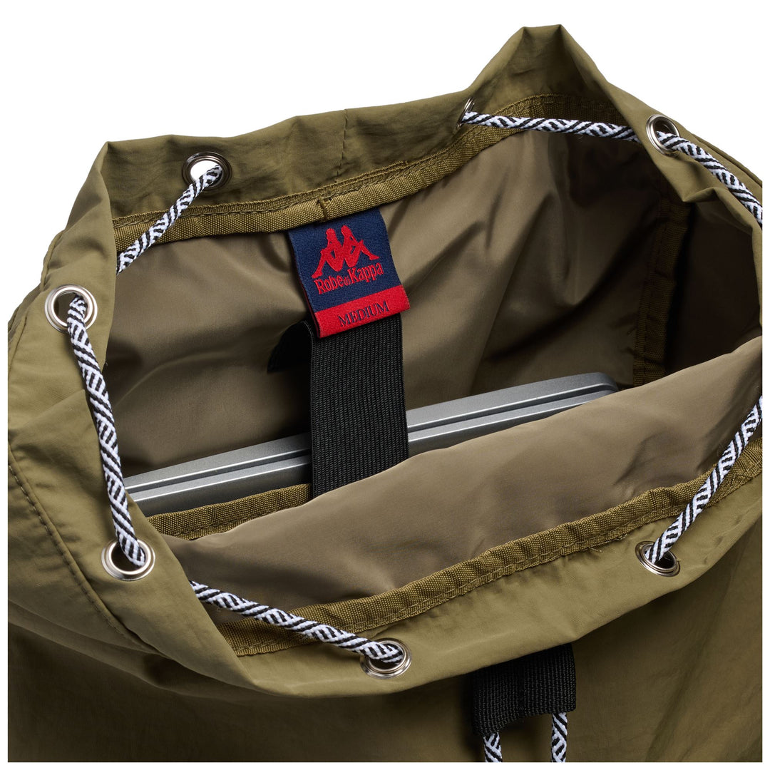 Sac à dos décontracté en nylon vert pour femme avec poches avant main