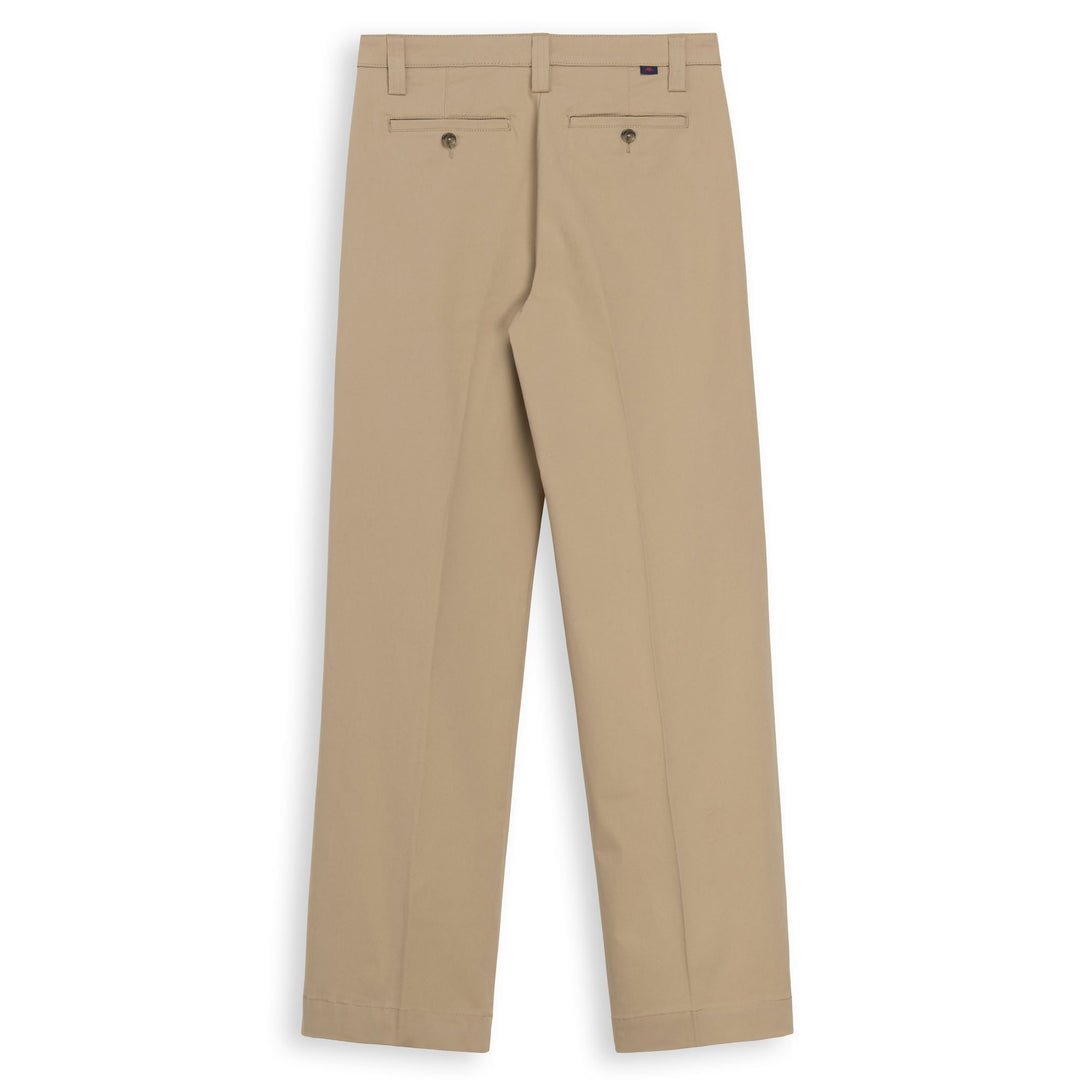 Brown Women's Wide Fit Chino Pants in Cotton main