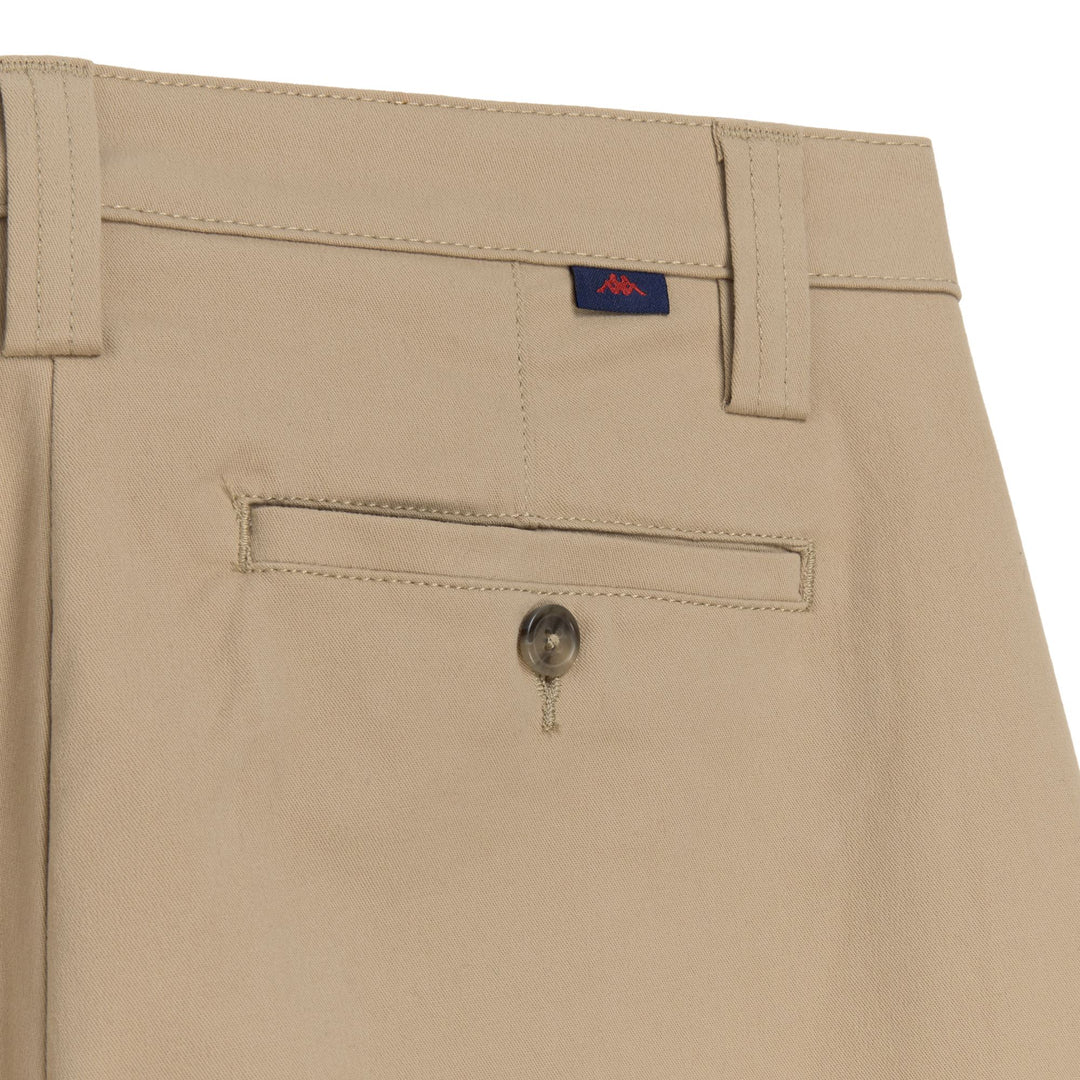 Pantalon chino marron pour femme, coupe large, en coton main