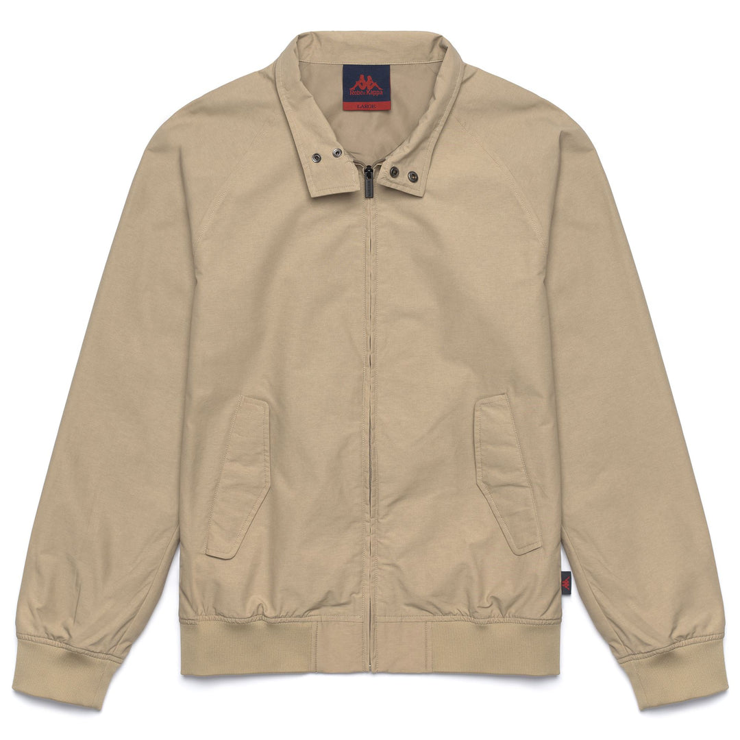 Giacca Corto Stile Harrington Uomo Marrone Beige 01