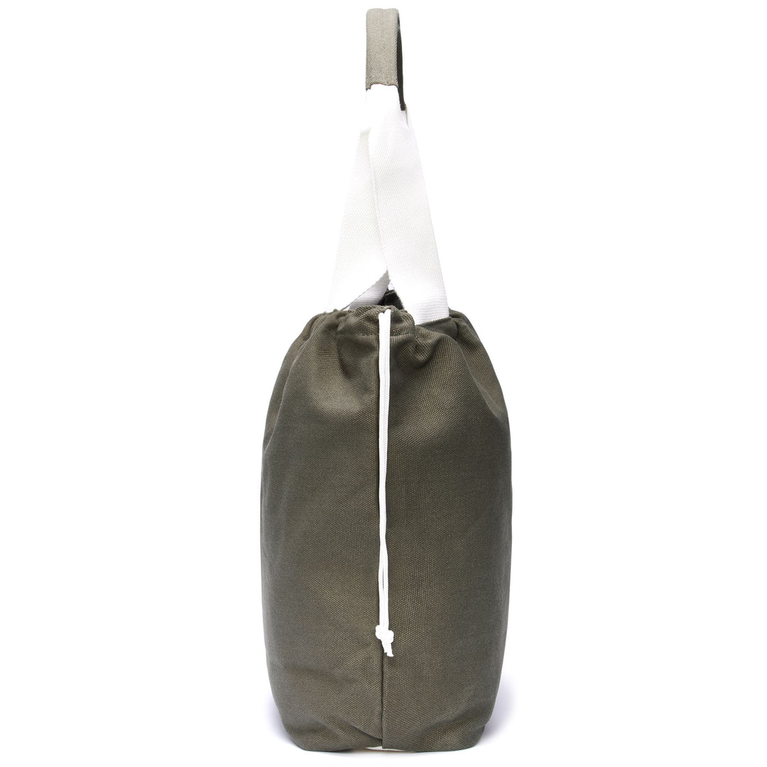 Borsa Tote in Tela Verde Militare Donna con Chiusura a Zip main
