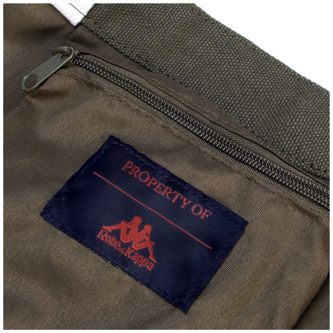 Borsa Tote in Tela Verde Militare Donna con Chiusura a Zip main