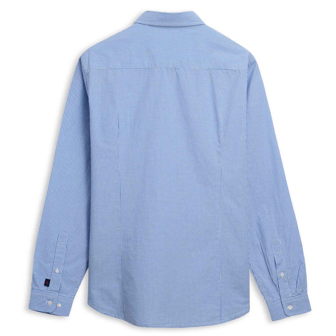 Chemise grise homme coupe slim décontractée en coton à boutons main