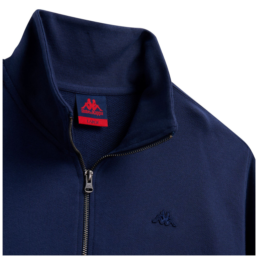 Pull en coton bleu pour homme, coupe classique, décontracté main
