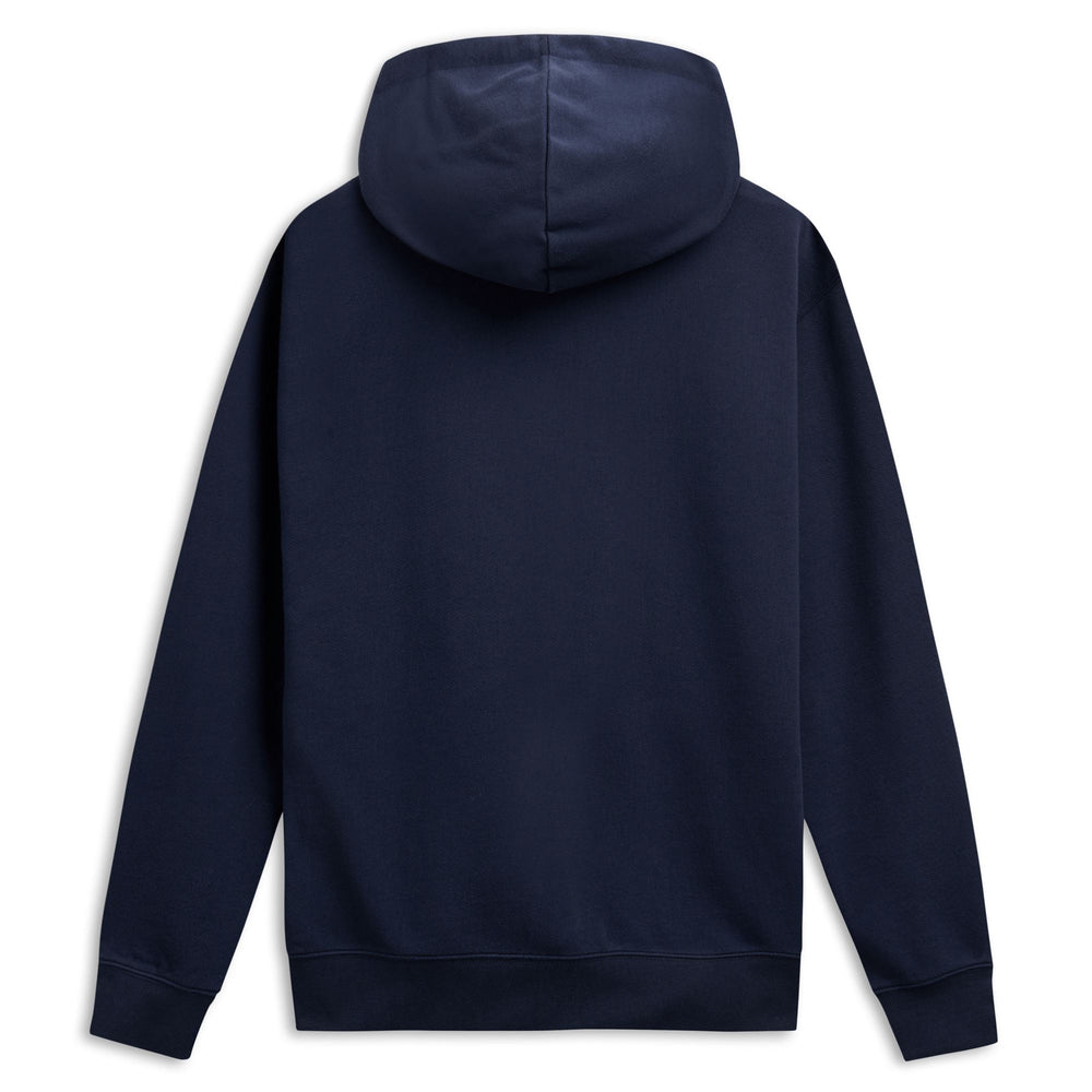 Sudadera con capucha de algodón azul informal de corte regular y con cremallera completa para hombre 02