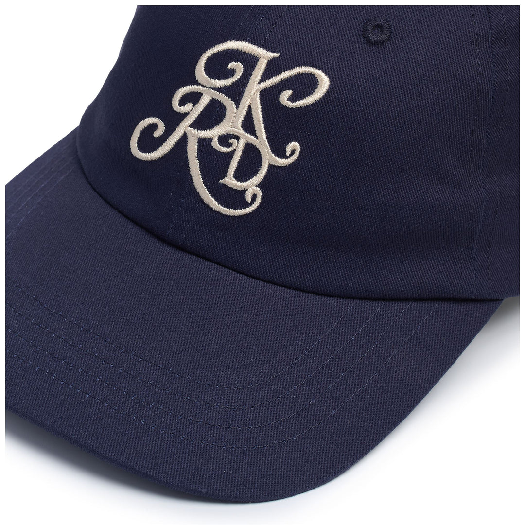 Casquette décontractée bleue pour homme en gabardine de coton main