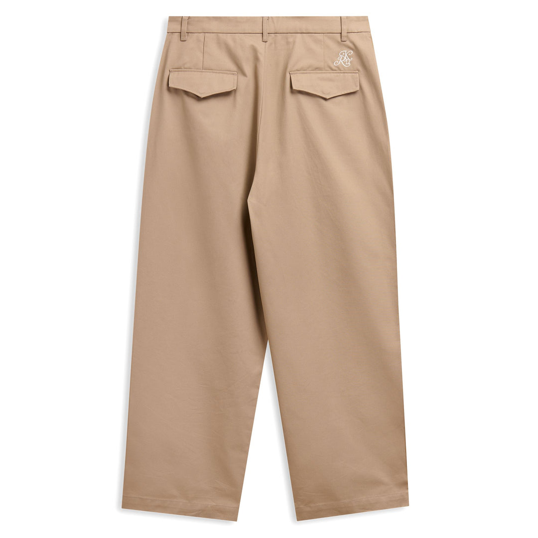 Beige Men's Wide Fit Casual Chino Pants in Light Gabardine Cotton main