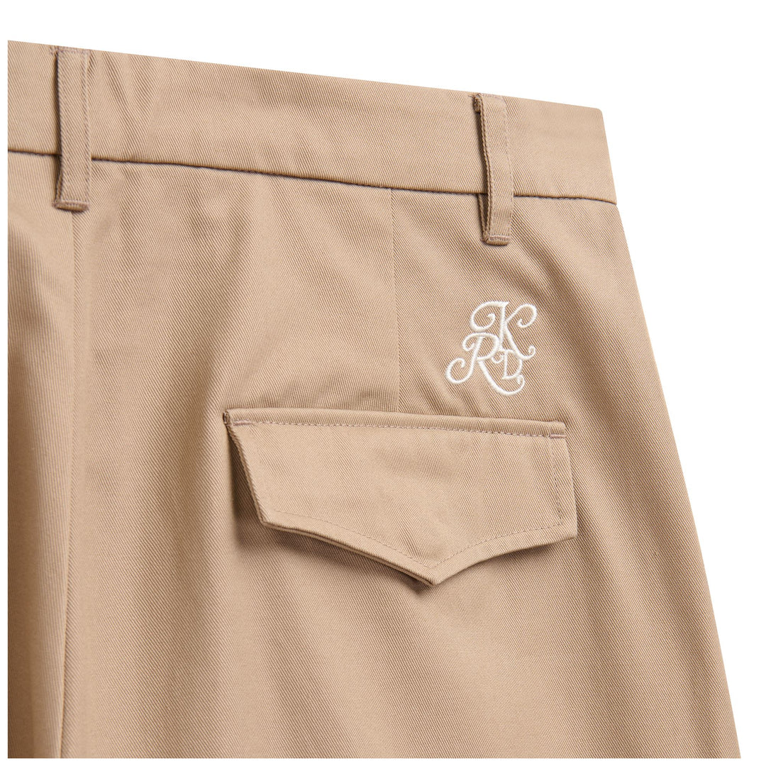 Beige Men's Wide Fit Casual Chino Pants in Light Gabardine Cotton main