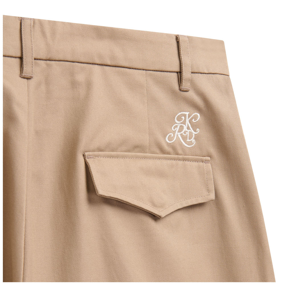 Beige Men's Wide Fit Casual Chino Pants in Light Gabardine Cotton 02