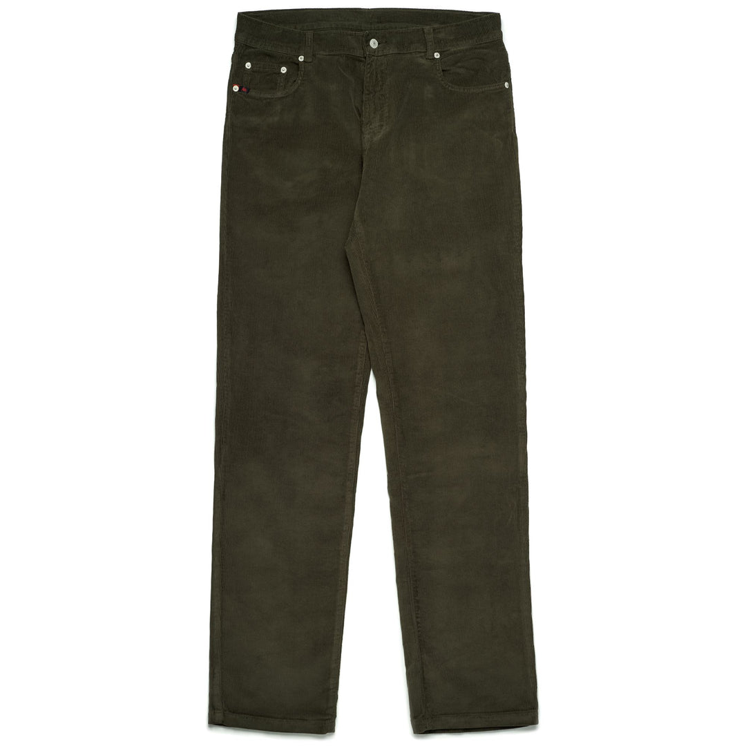 Pantalon en velours côtelé stretch vert pour homme, coupe slim, 5 poches 01