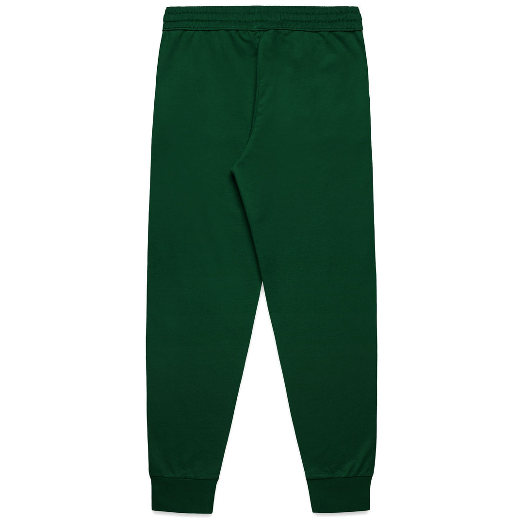 Pantaloni sportivi da uomo in cotone verde con orlo elastico main