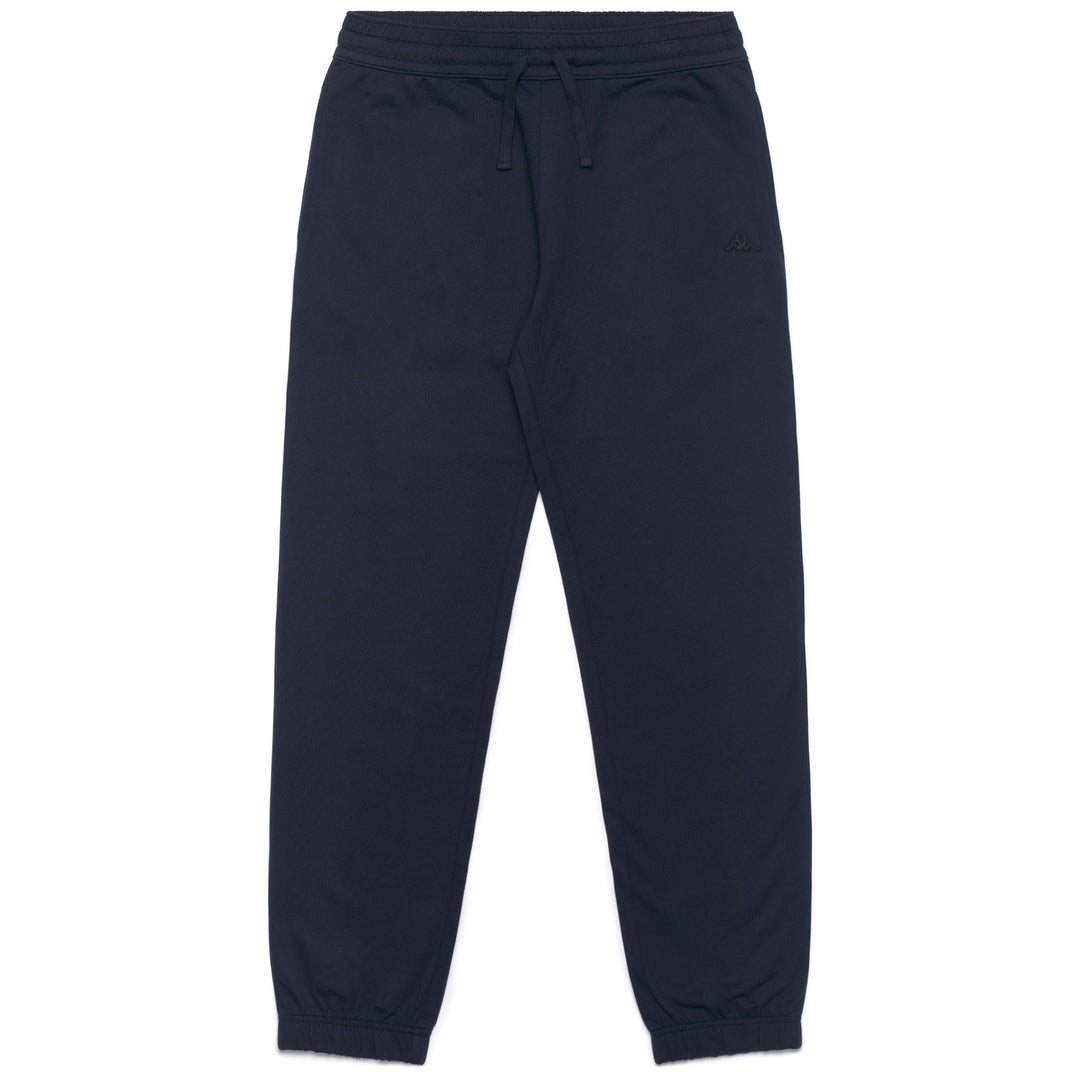 Pantaloni sportivi da uomo in cotone blu con orlo elastico 01