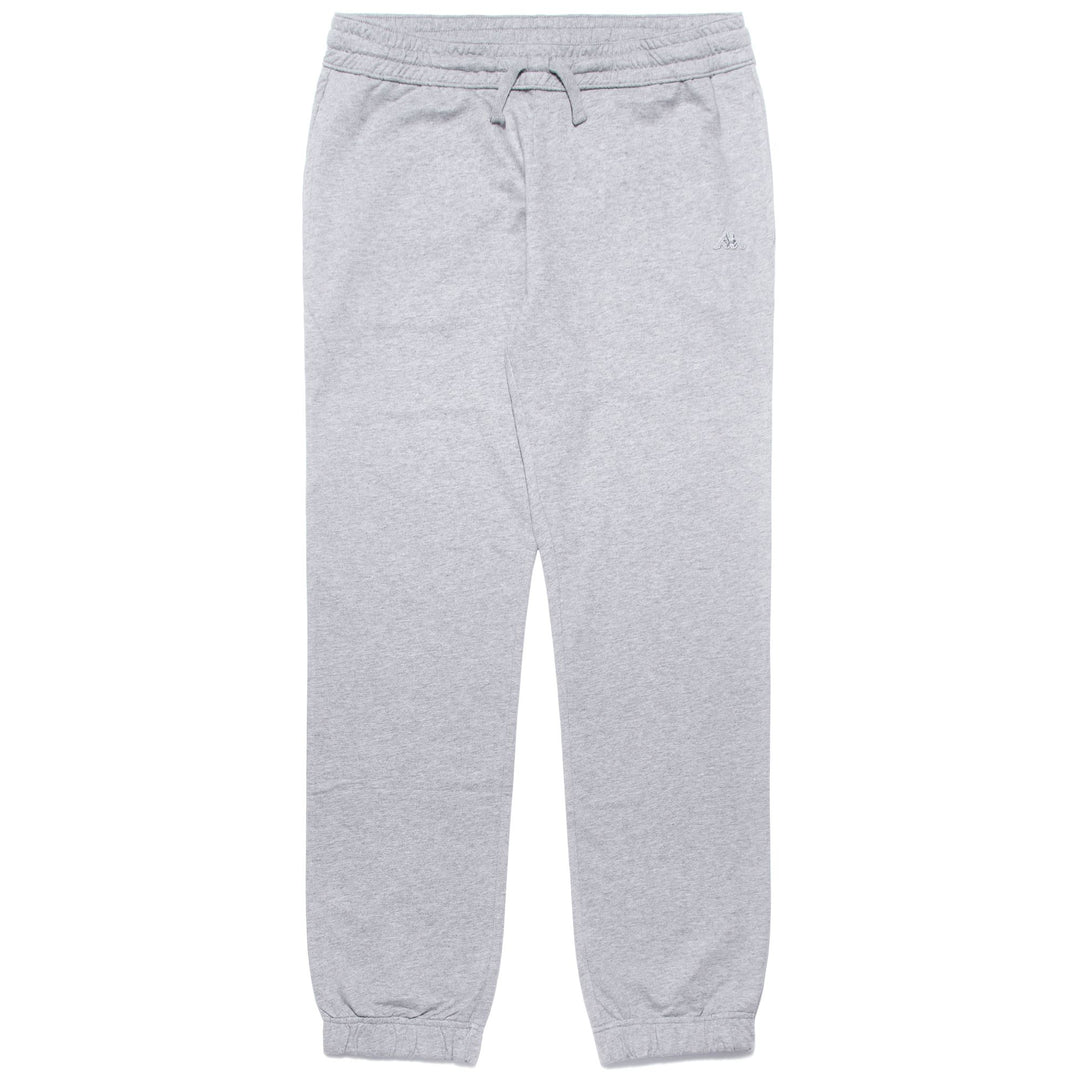 Pantaloni Sportivi Classici in Cotone Grigi con Orlo Elastico Uomo 01