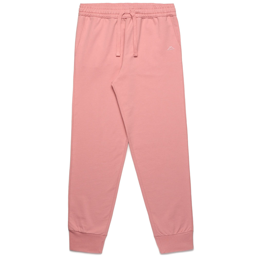 Pantaloni sportivi classici in cotone rosso da donna con elastico in vita 01