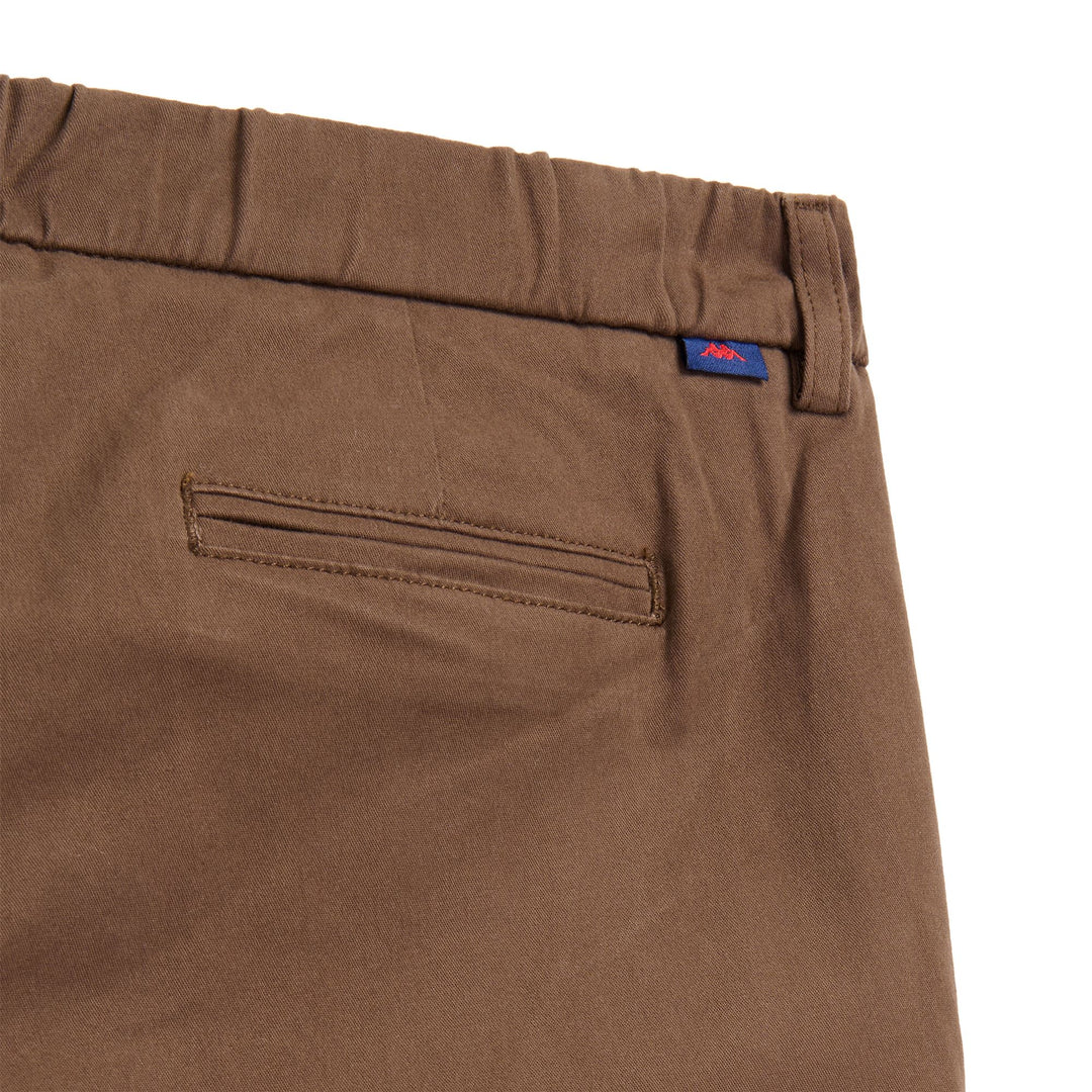 Brown Women's Slim Fit Chino Pants in Peached Gabardine main
