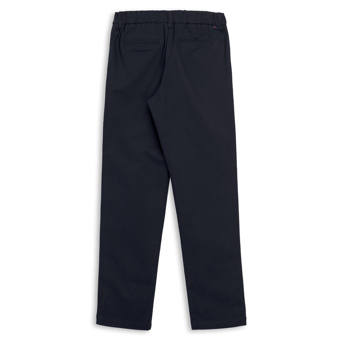 Pantaloni chino da donna blu slim fit in gabardine color pesca main