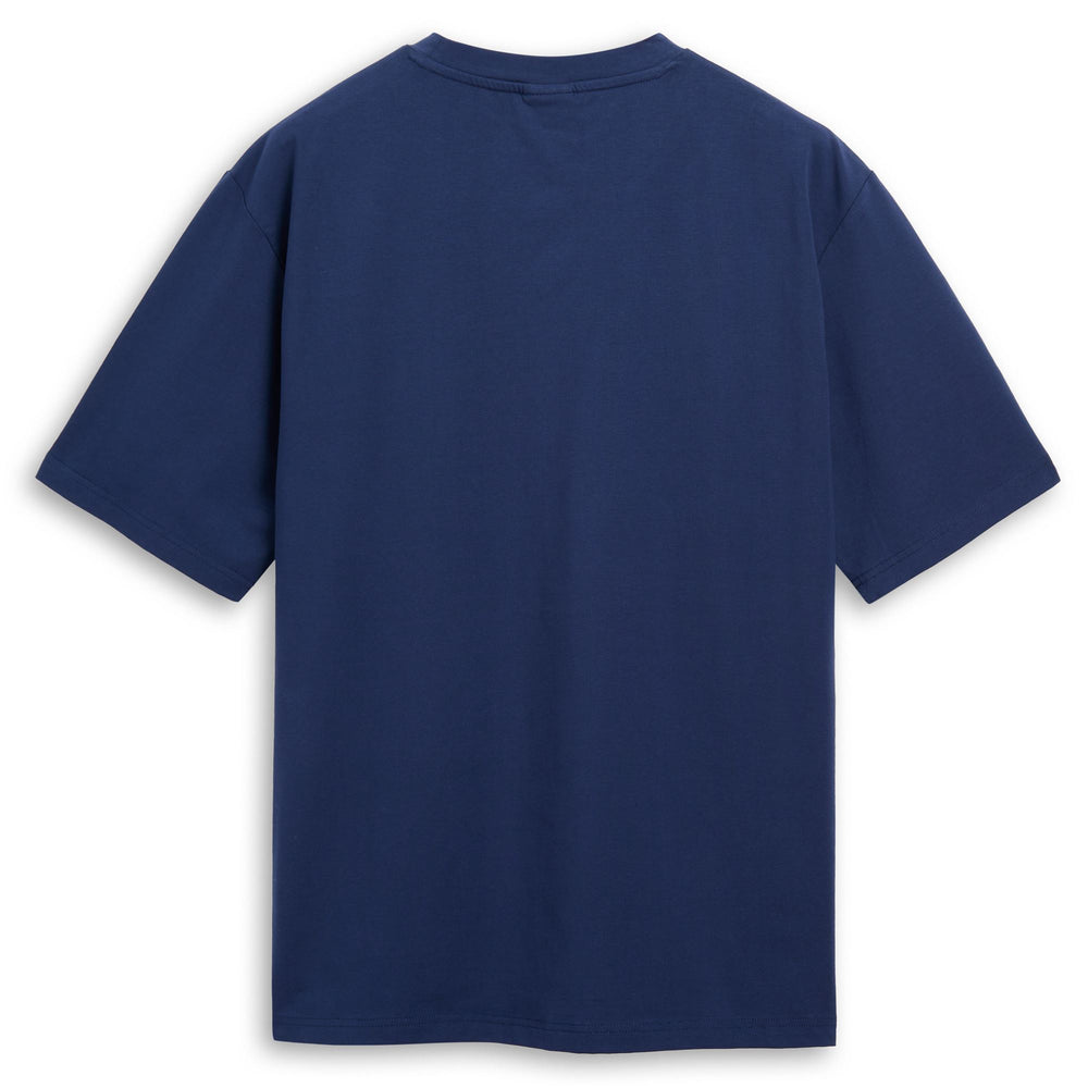 Blue Men's Loose Fit Cotton T-Shirt 02