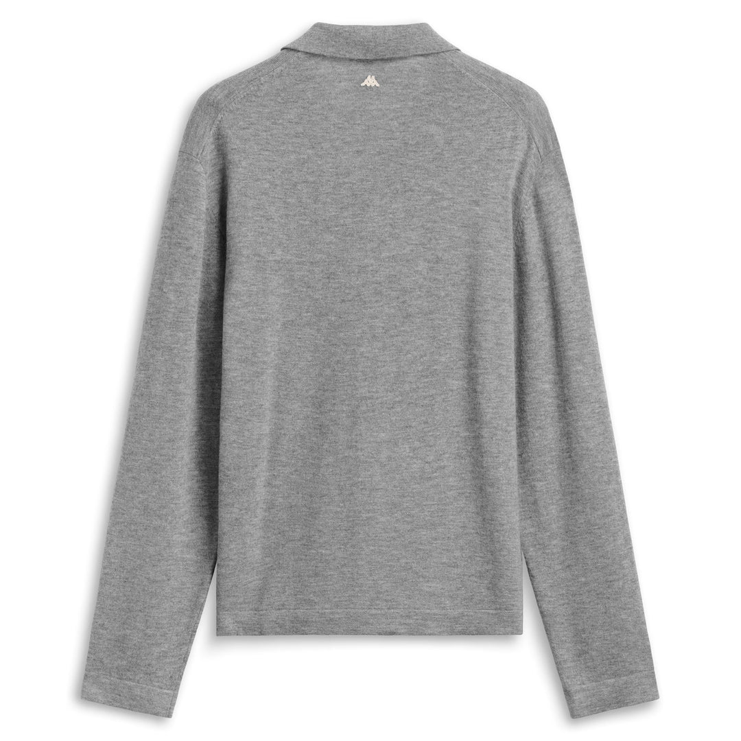 Grey Men's Knitted Cardigan with Embroidered Logo main