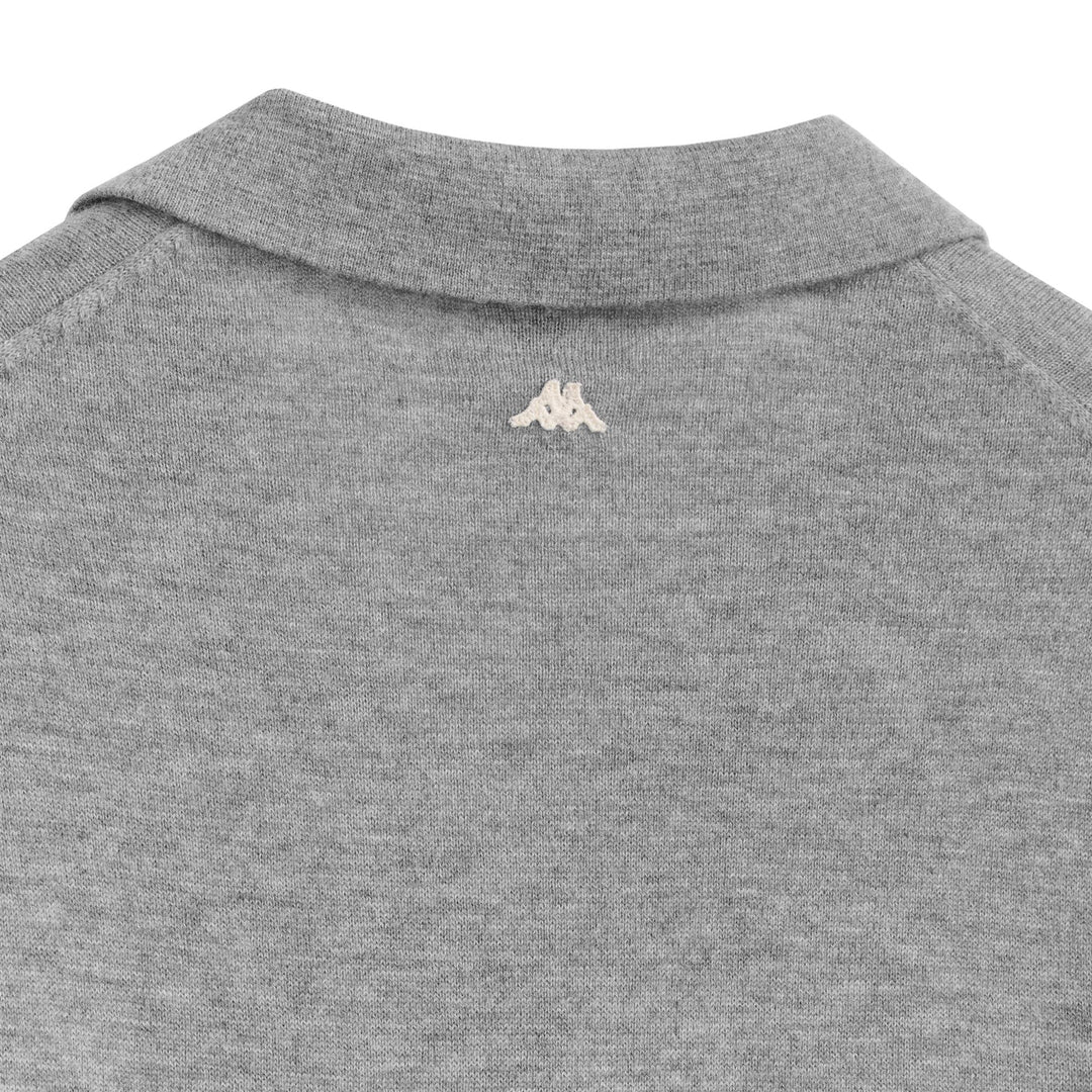 Grey Men's Knitted Cardigan with Embroidered Logo main