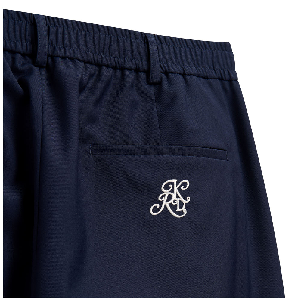 Blue Men's Casual Wide Fit Chino Pants in Cool Wool 02