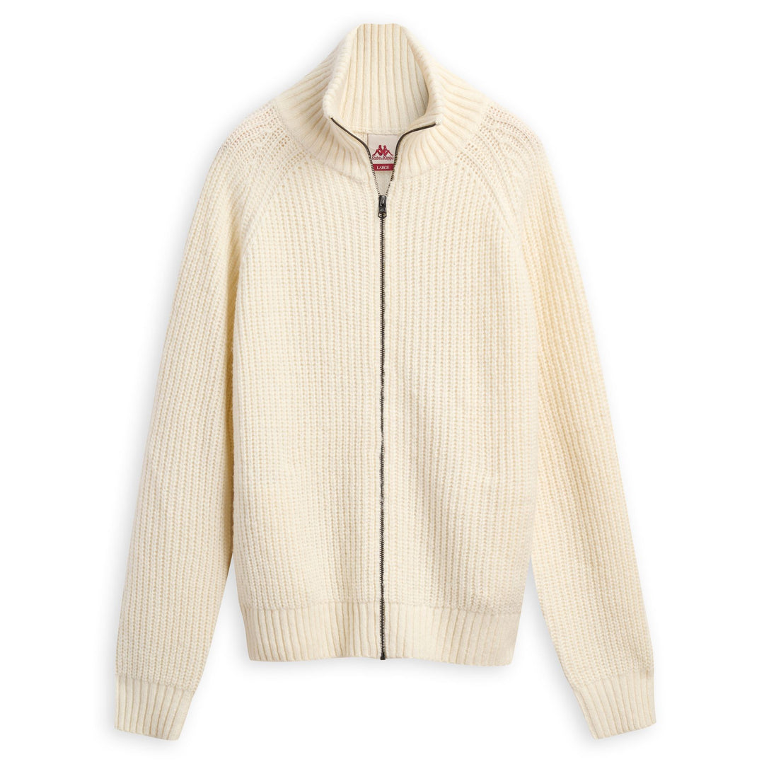 Beige Men's Knitwear Full Zip Jacket in Soft Wool Blend 01