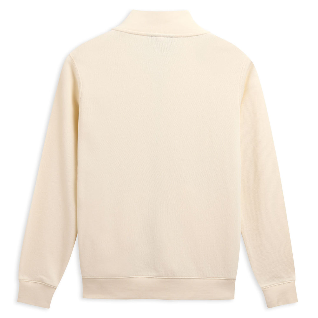 Sweat-shirt décontracté beige pour femme, coupe classique, en molleton français main