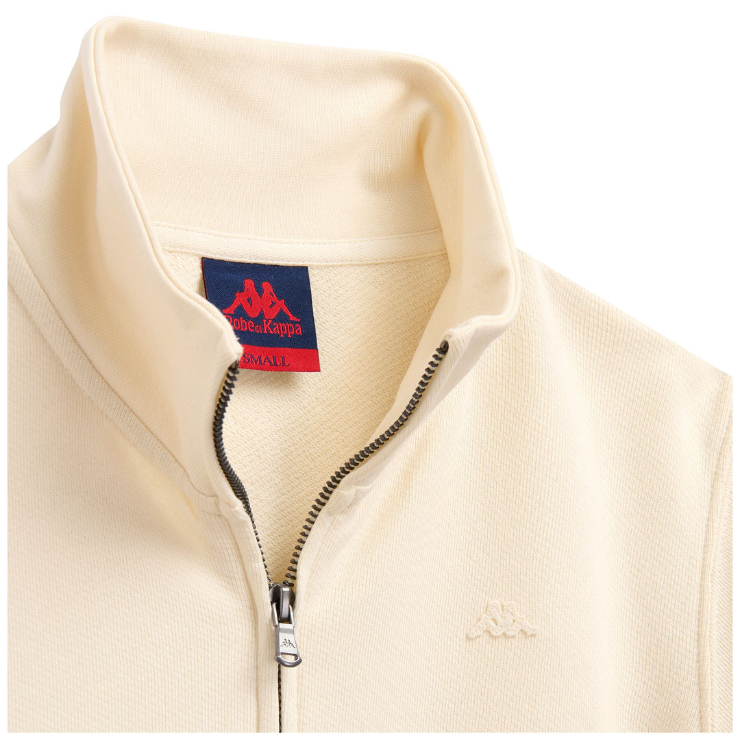 Sweat-shirt décontracté beige pour femme, coupe classique, en molleton français main