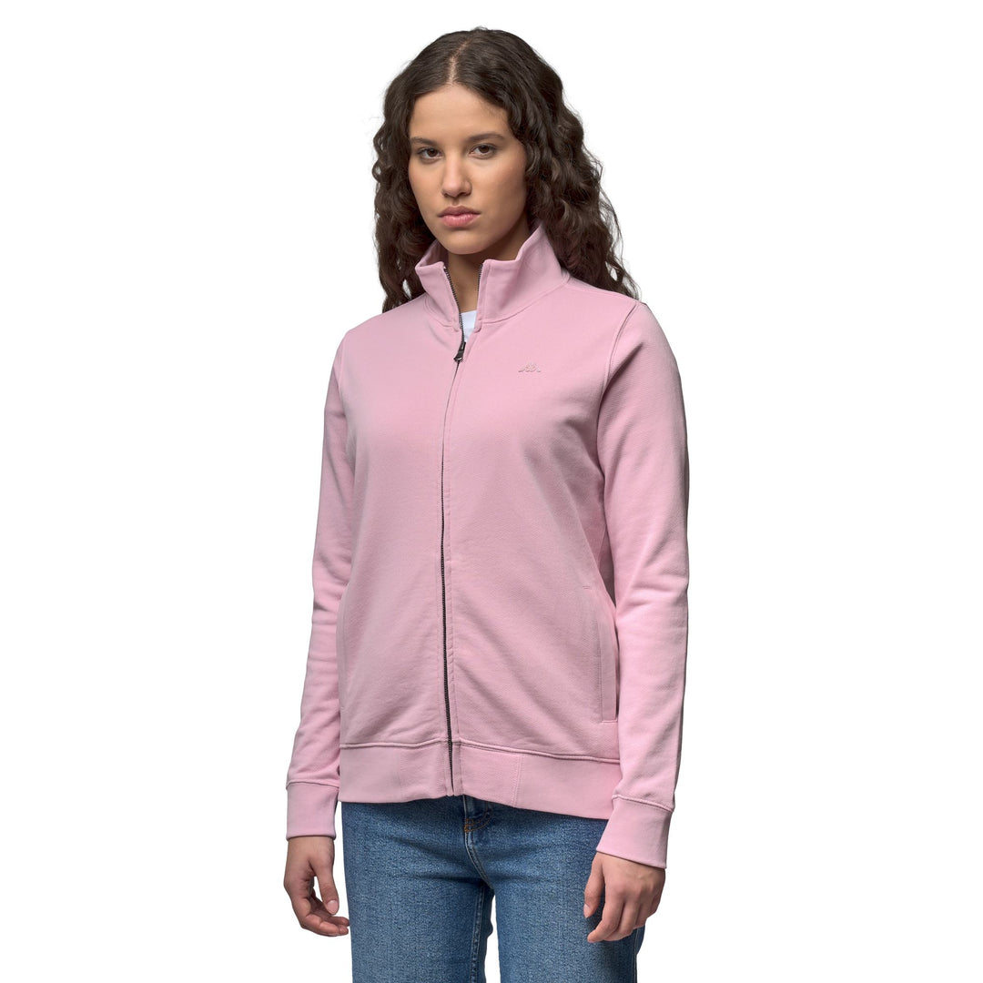Pink Women's Regular Fit Casual Sweatshirt in Cotton French Terry main