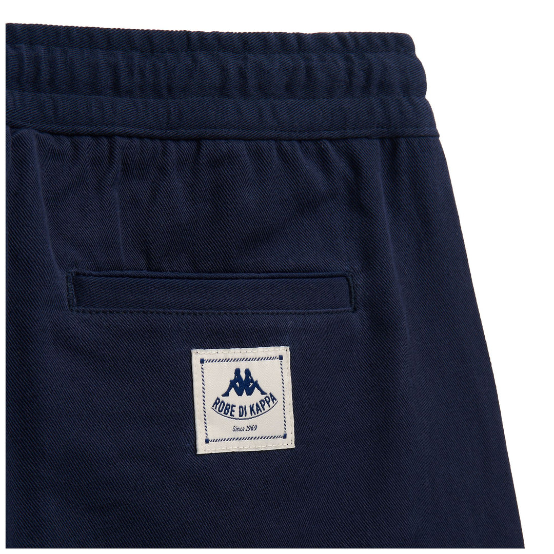 Short de travail bleu pour homme, coupe classique, en toile de coton 01