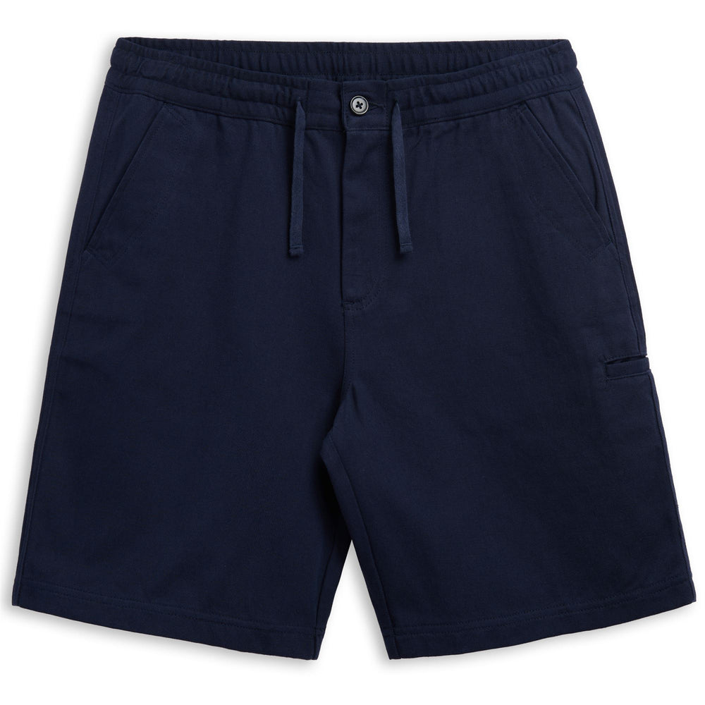 Short de travail bleu pour homme, coupe classique, en toile de coton 02