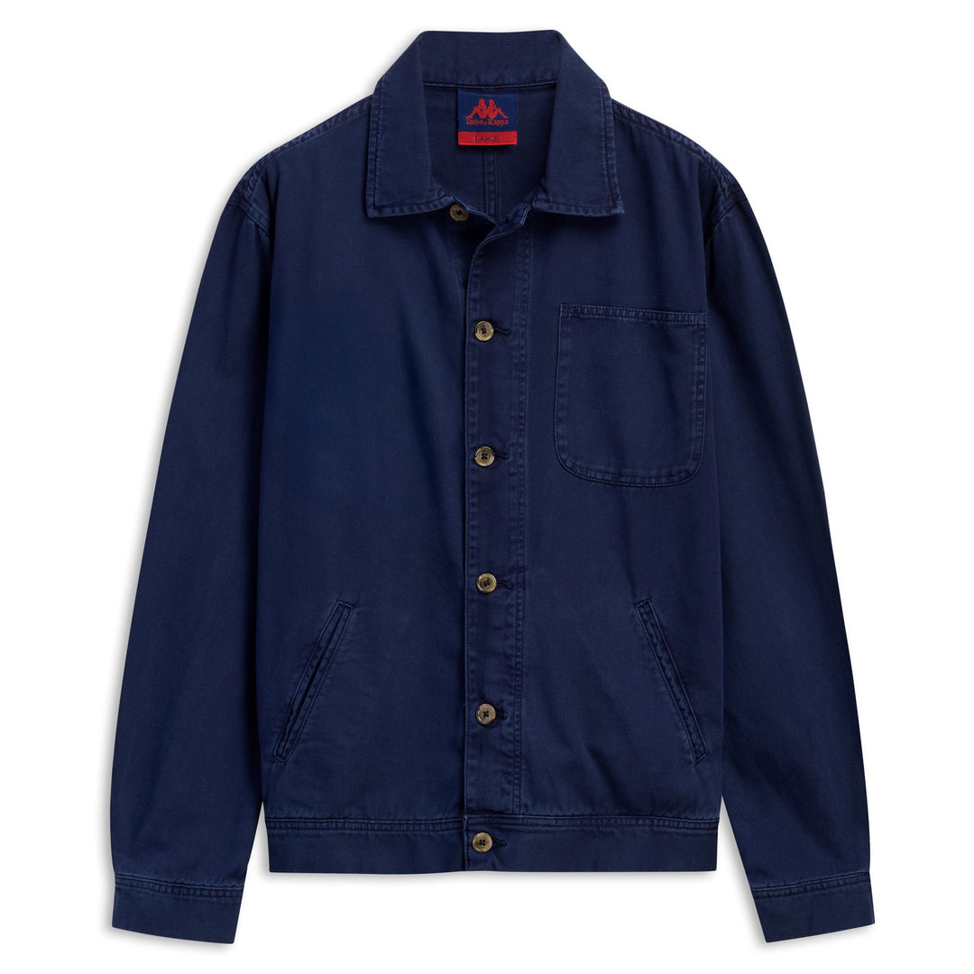Veste en coton bleu pour homme, coupe classique décontractée 01
