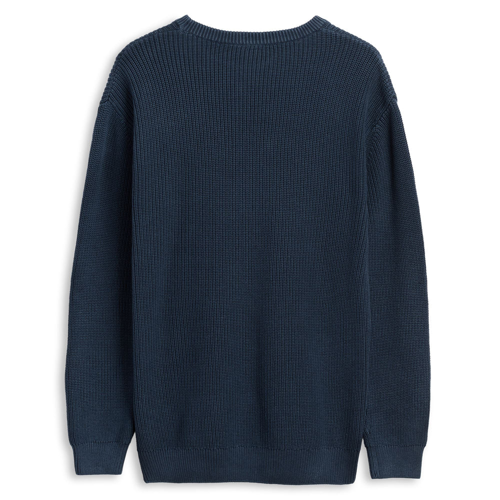 Slim Fit Men's Blue Casual Cotton Sweater 02