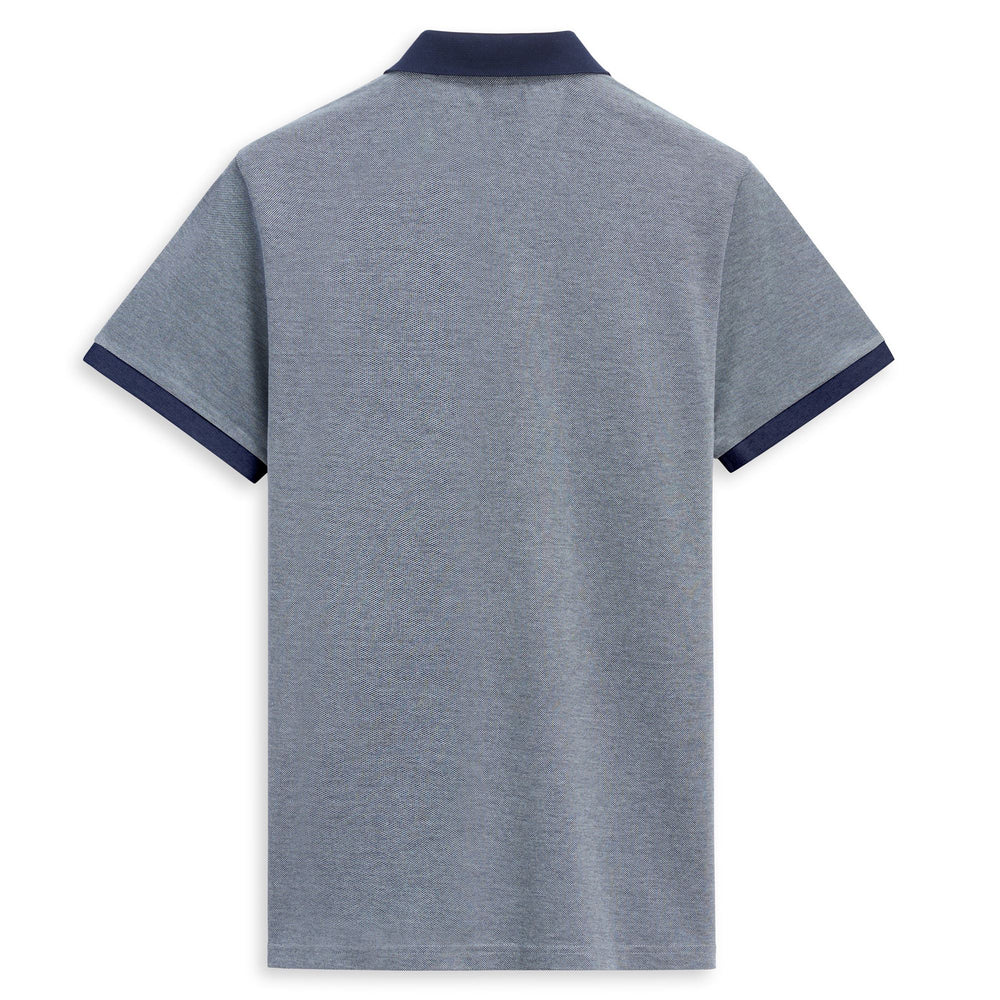 Slim Fit Men's Blue Casual Oxford Cotton Polo Shirt 02