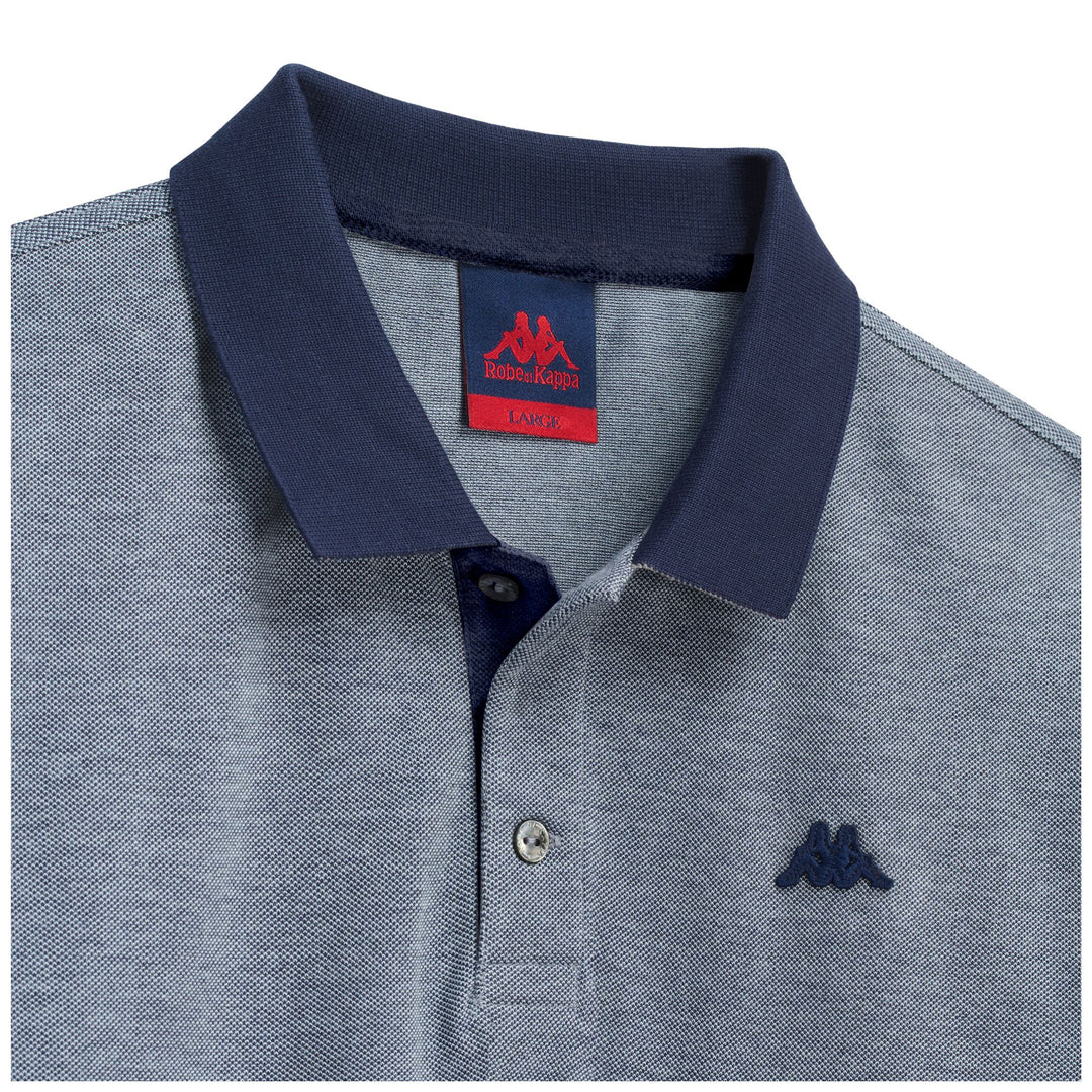 Slim Fit Men's Blue Casual Oxford Cotton Polo Shirt main