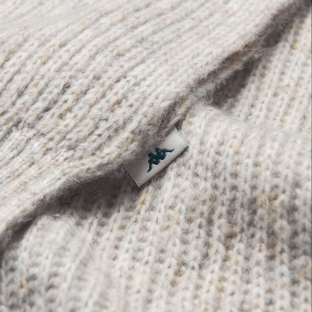 Beige Unisex Wool Blend Scarf in Cardigan Stitch main