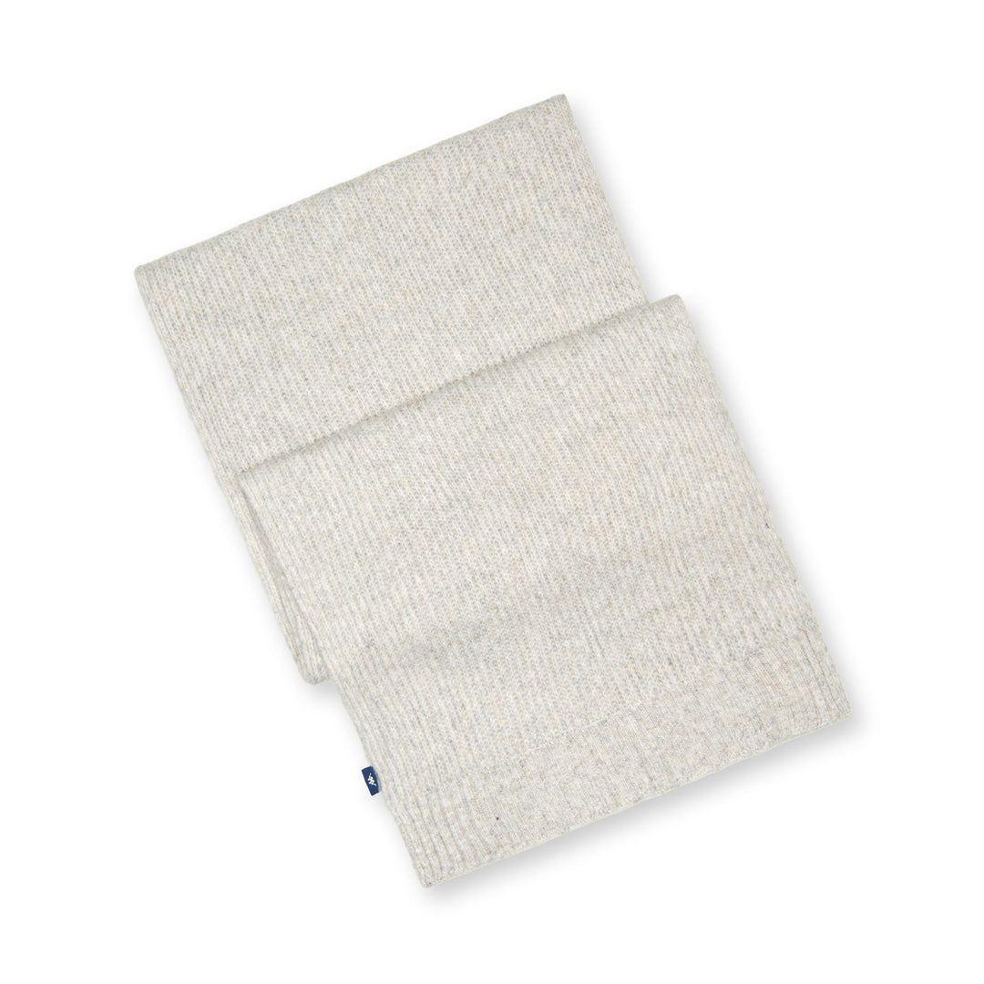 Écharpe unisexe beige en laine mélangée, point cardigan 01