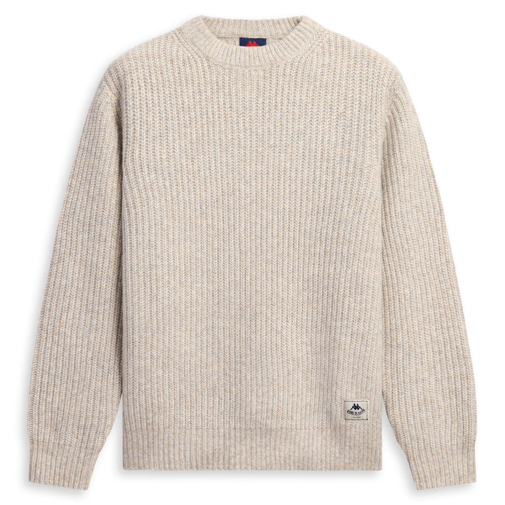 Beige Men's Wool Blend Crew Neck Jumper 02