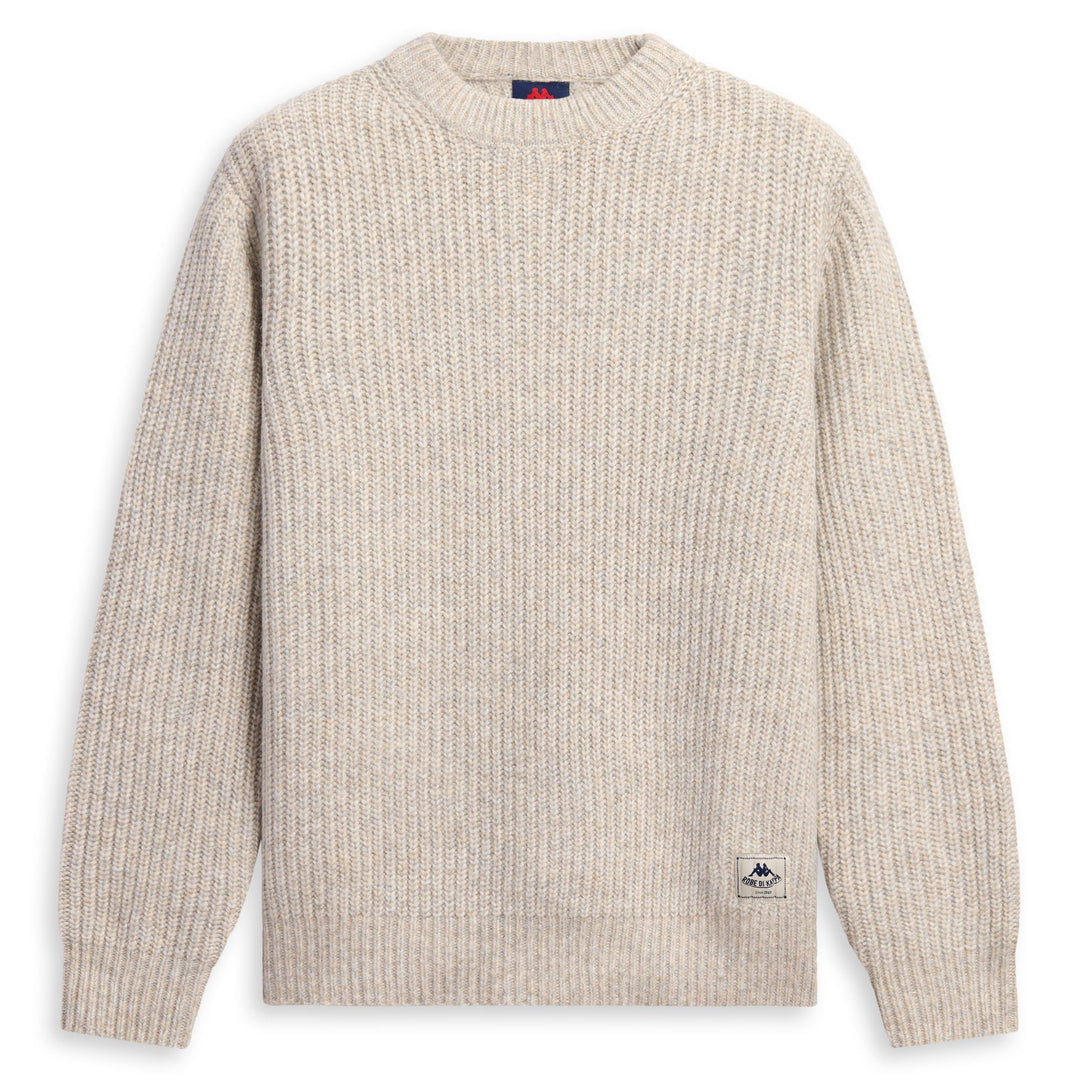 Beige Men's Wool Blend Crew Neck Jumper main