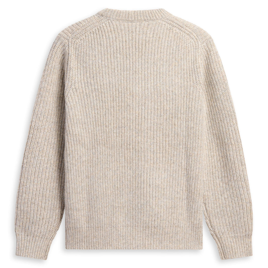 Beige Men's Wool Blend Crew Neck Jumper main