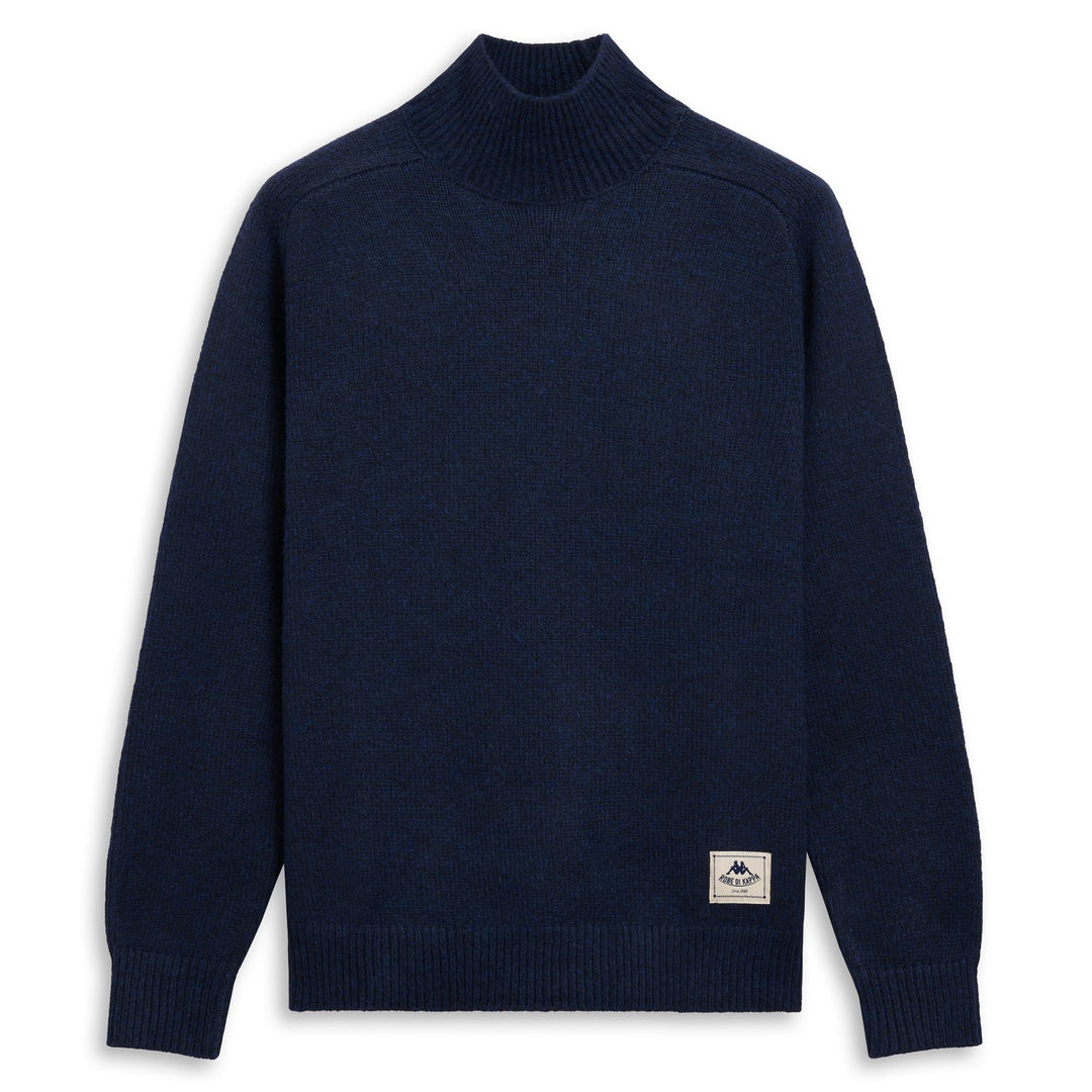 Blue Men's Turtleneck Knitwear Jumper in Wool Blend 01