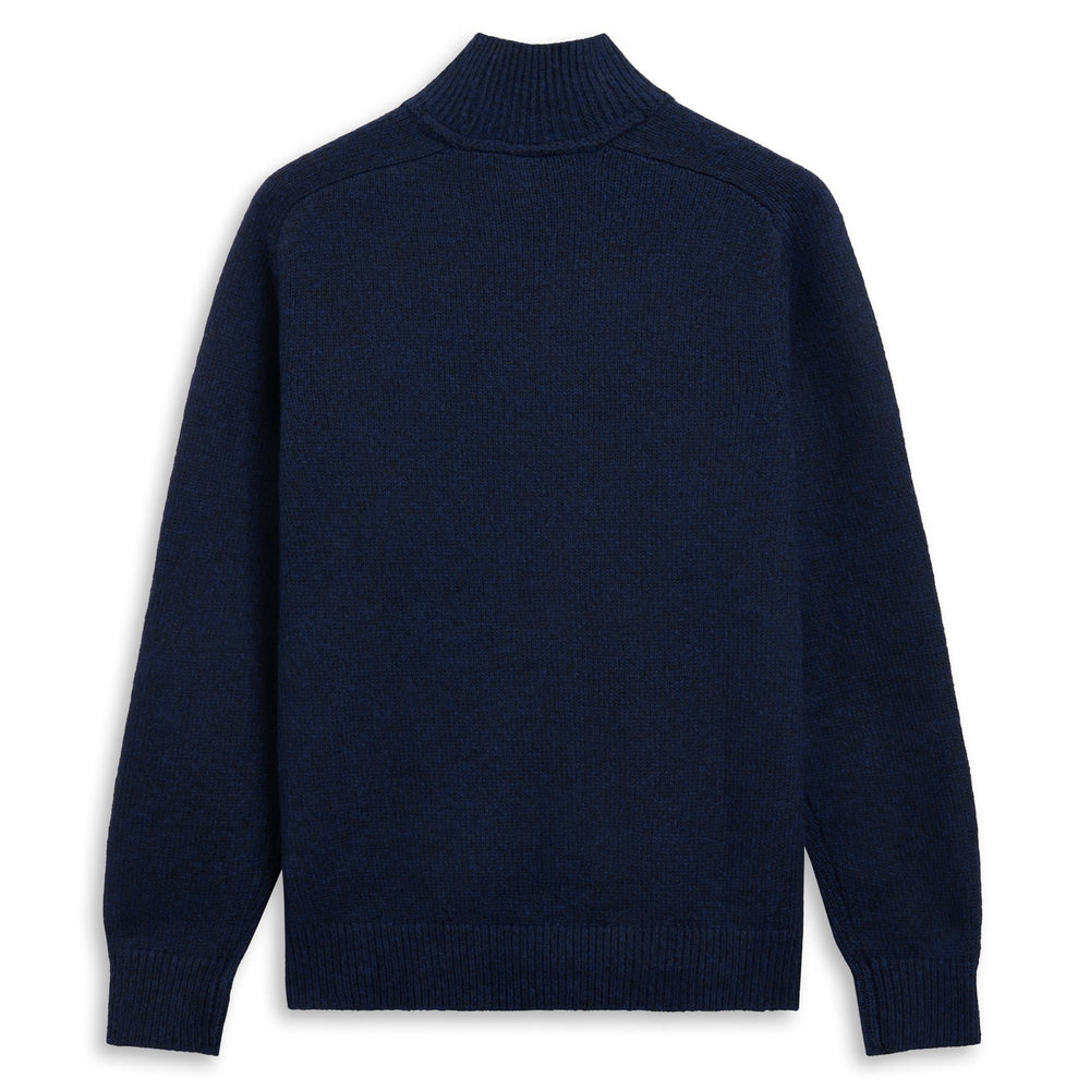 Blue Men's Turtleneck Knitwear Jumper in Wool Blend 02