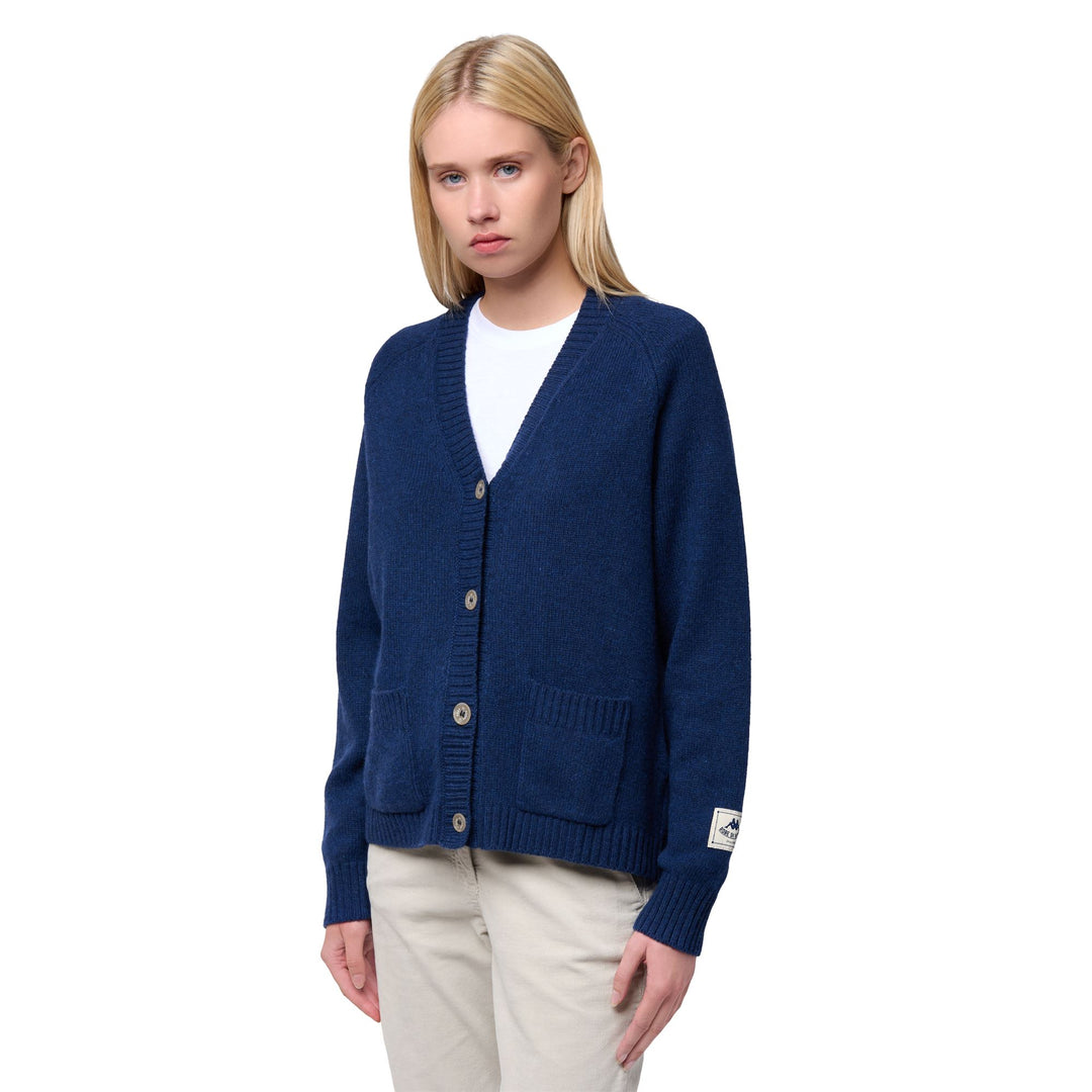 Blue Women's Comfort Fit Wool Blend Cardigan 01