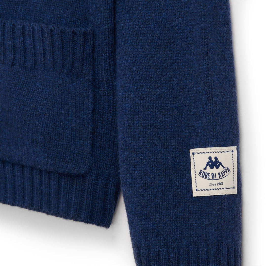 Cárdigan de mezcla de lana de corte cómodo para mujer en azul main