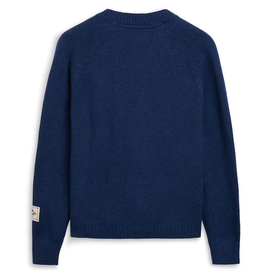 Cárdigan de mezcla de lana de corte cómodo para mujer en azul main