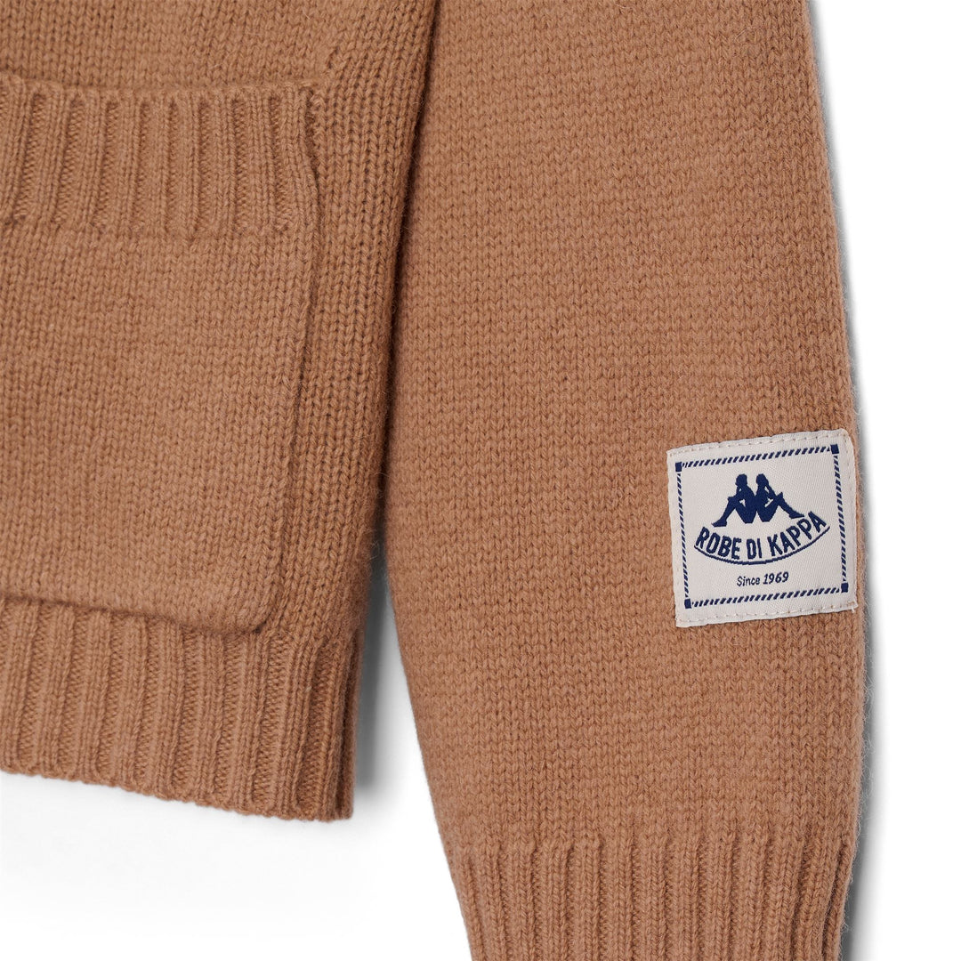 Cardigan in lana beige comodo da donna main