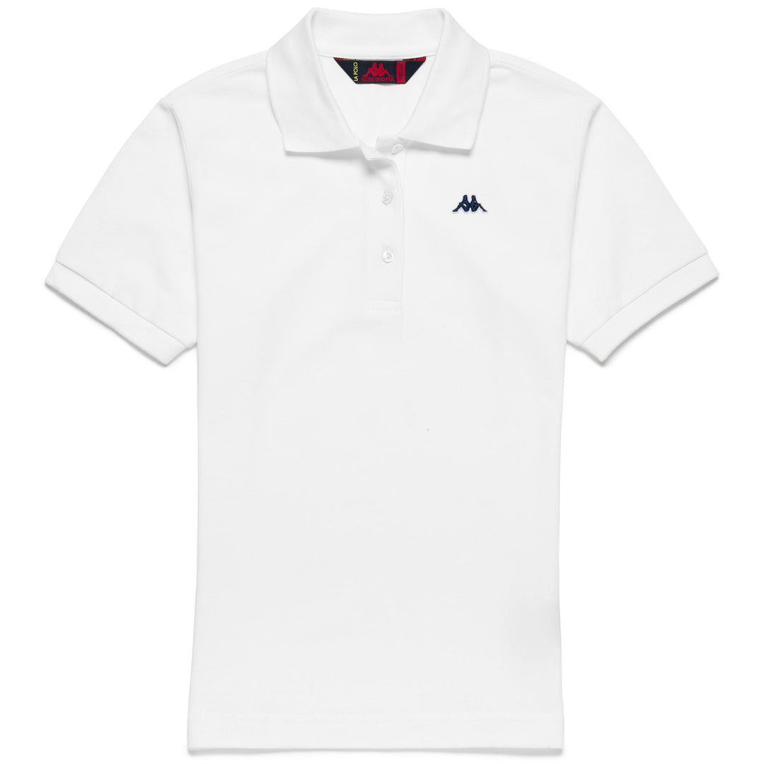 Polo Classico in Cotone Donna Grigio e Bianco 01